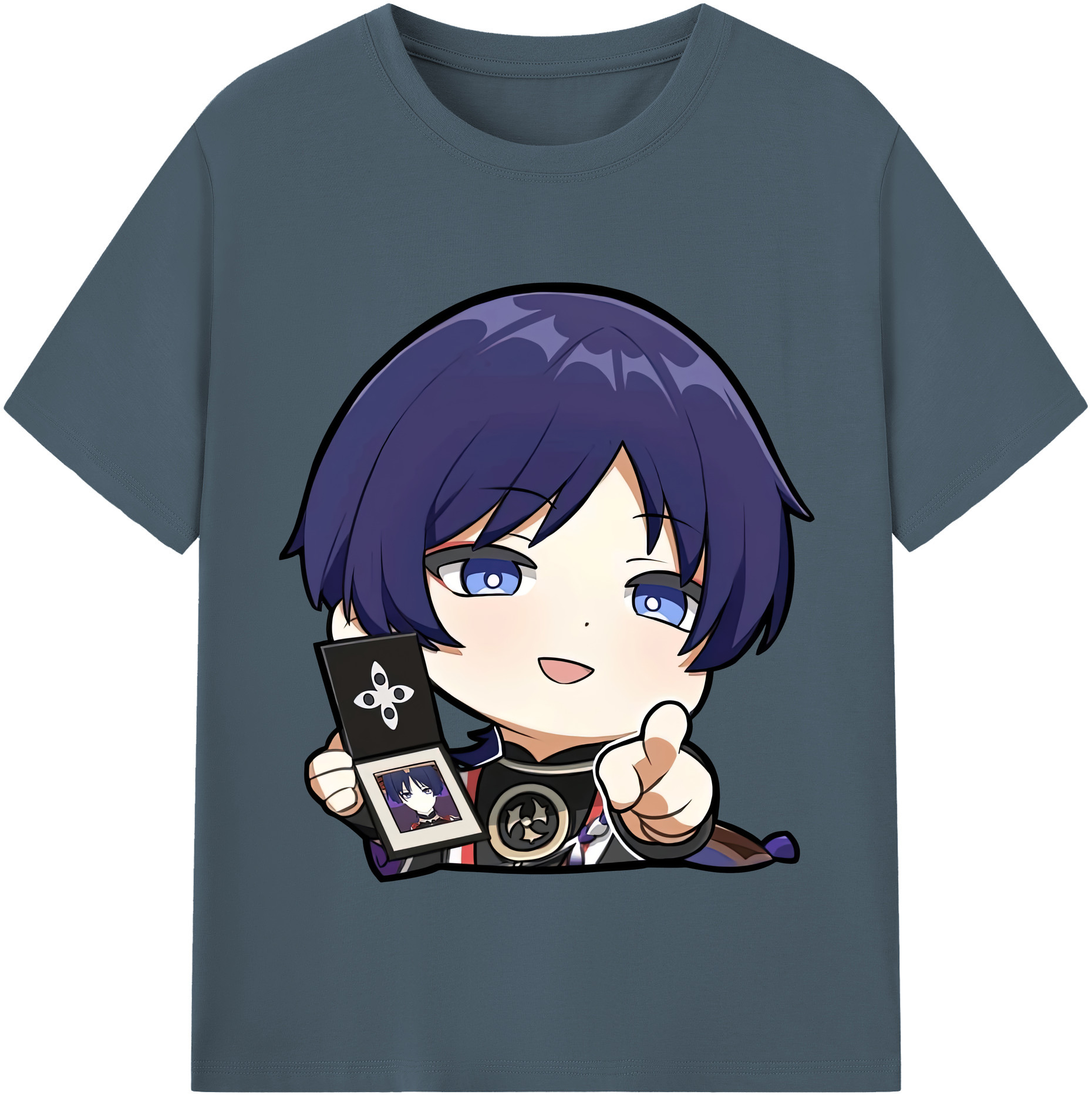 げんし神 さんペい genshin Sanpei 綿100％半袖Tシャツ（フロントプリント）